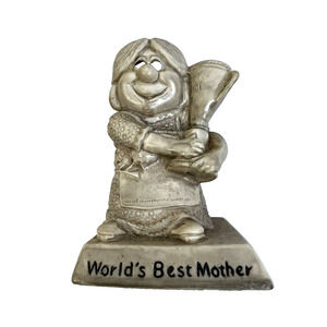 World's Best Mother Figurine Wallace & Russ Berrie Co's Resin Statues Vintage